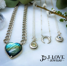 Load image into Gallery viewer, Moon Mama - Mint green sapphire and diamond necklace
